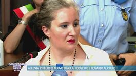 Alessia Pifferi di nuovo in aula: rossetto e rosario al collo thumbnail