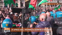 25 aprile 2024, un anno fa scontri e violenze