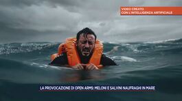 La provocazione di Open Arms: Meloni e Salvini naufraghi in mare thumbnail