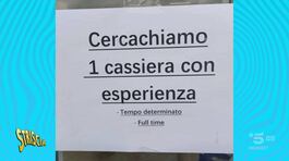 A Striscia il cartellone "cercachiamo 1 cassiera con esperienza" thumbnail