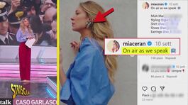 Mia Ceran entra nel club delle giornaliste "firmate". Mentre è in onda, posta sui social i marchi del suo outfit thumbnail
