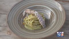 Gusto verde: Bigoli con radicchio e canocchie