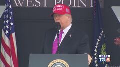 Trump difende i dazi e saluta i cadetti