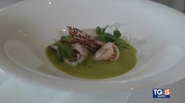 Totani con crema di piselli thumbnail