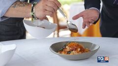 Cicatelli con polipo, pomodorini e caciocavallo