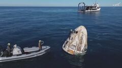 Gli astronauti finalmente a casa