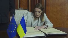 Roberta Metsola: "Una sede dell'Ue qui a Kiev"