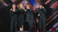 Il Volo e Lorella Cuccarini e l'omaggio a Raffaella Carrà