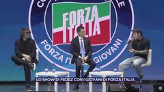 Fedez al Congresso dei giovani di "Forza Italia"