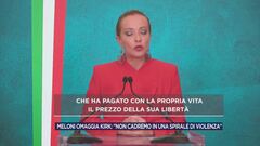 Meloni omaggia Kirk: "Non cadremo in una spirale di violenza"