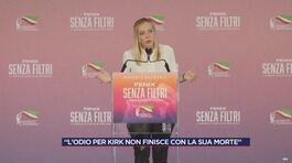 Giorgia Meloni: "L'odio per Kirk non finisce con la sua morte" thumbnail