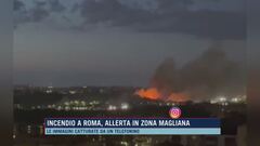 Incendio a Roma, allerta in zona Magliana