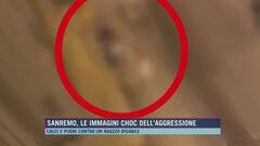 Sanremo, le immagini choc dell'aggressione
