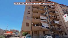 RSA: pazienti immobilizzati al letto con adesivi e cinghie
