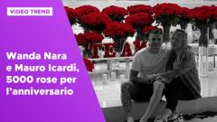 Wanda Nara e Mauro Icardi: 5000 rose per l'anniversario di matrimonio