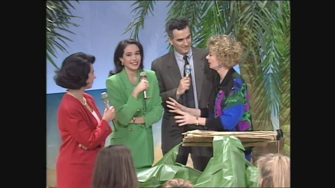 Cristina Parodi, Cesara Bonamici e Lamberto Sposini ospiti a Non è la Rai 1992