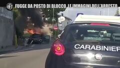 Salerno, fugge al posto di blocco e si schianta: le immagini dell'arresto