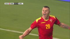 59' | Gol di Osmajic (Montenegro-Grecia 1-0)