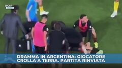 Estudiantes-Boca rinviata: calciatore crolla in campo