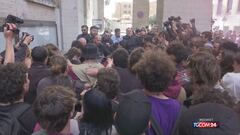Manifestanti in corteo alla Sapienza: si alza la tensione
