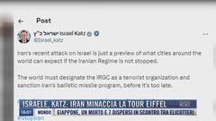 Breaking News delle 16.00 | Israele, Katz: Iran minaccia la Tour Eiffel