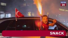Euro 2024, a Berlino esplode la gioia dei tifosi turchi per la vittoria contro l'Austria