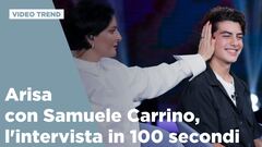 Arisa insieme a Samuele Carrino, l'intervista in 100 secondi