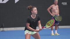 Paolini in campo verso gli Australian Open