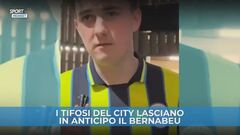 La delusione dei tifosi del City: hanno lasciato al 62' il Bernabeu