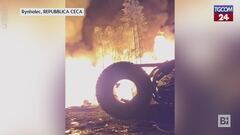 Repubblica Ceca, enorme incendio in una discarica vicino a Praga