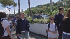 I"genitori di Sinner si godono l'atmosfera al Foro Italico