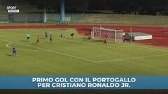 Primo gol per Cristiano Junior col Portogallo. E l'esultanza...