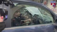 Delitto di Garlasco, l'arrivo di Alberto Stasi al tribunale di Pavia