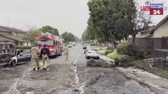 Usa, aereo si schianta a San Diego: sventrata una casa e auto in fiamme