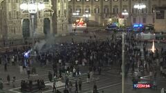 Milano come Napoli: festa in piazza Duomo per lo scudetto