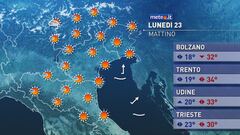 Meteo del 23 giugno