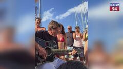 Gianni Morandi, concerto improvvisato a Ponza