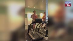 Ibra in splendida forma sul tapis roulant