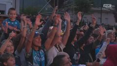 Napoli, festa e cori a Dimaro