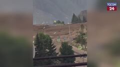 Russia, impressionante colata di fango dal monte Elbrus