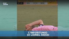 Messi KO: si fa male e si dispera in campo