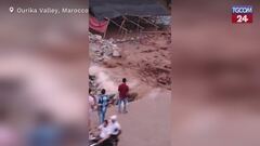 Marocco, inondazione nella Valle dell'Ourika: fiume in piena