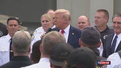 Trump incontra le forze dell'ordine schierate a Washington