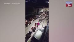 Frosinone, lampione crolla sulla processione: fedeli illesi per miracolo