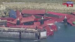 California, oltre 60 container cadono in mare nel porto di Long Beach