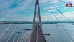 Cina, inaugurato il ponte sospeso "strallato" più lungo del mondo