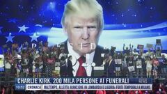 Breaking News delle 11.00 | Charlie Kirk, 200 mila persone ai funerali